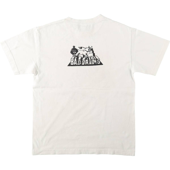 BAD BRAINS Band T-shirt (Men's size M equivalent) unclear white type Vintage Second Hand