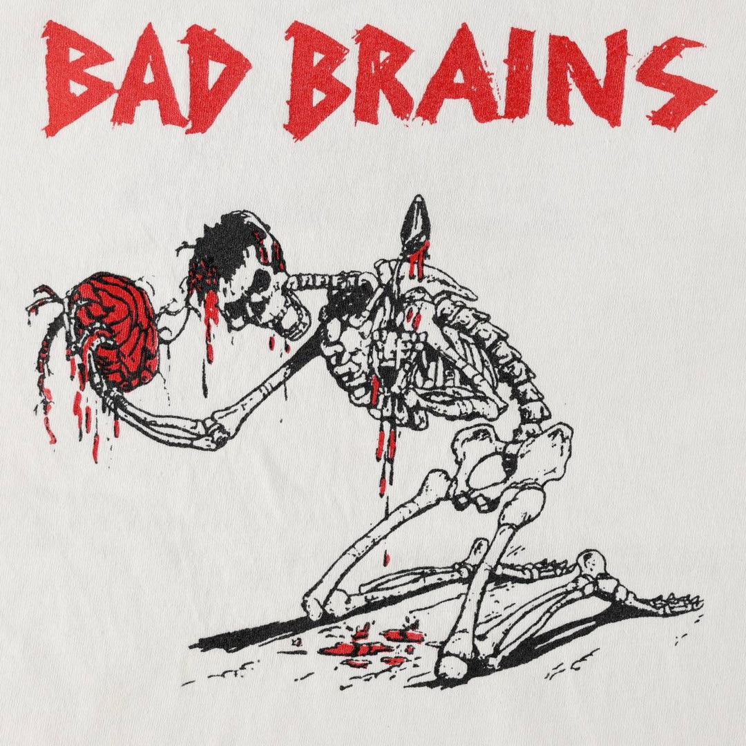 BAD BRAINS Band T-shirt (Men's size M equivalent) unclear white type Vintage Second Hand