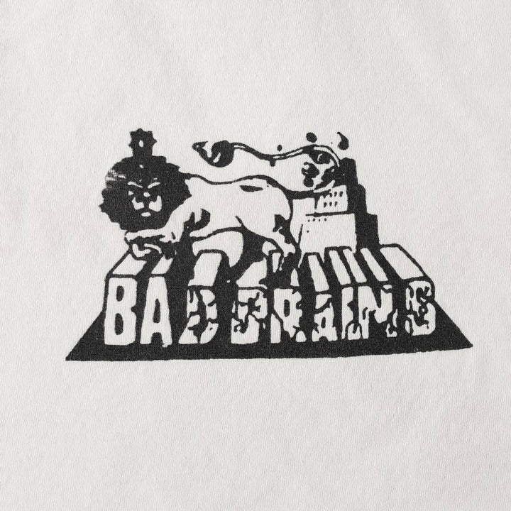 BAD BRAINS Band T-shirt (Men's size M equivalent) unclear white type Vintage Second Hand