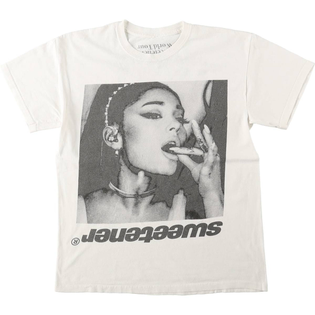 ARIANA GRANDE Ariana Grande Band T-shirt Band T Men's M size cotton white type Vintage Second Hand