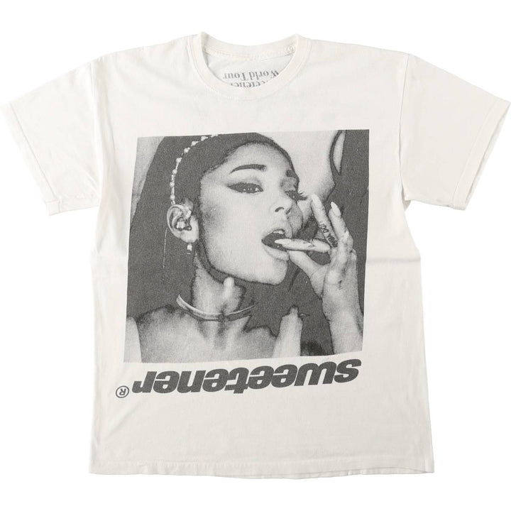 ARIANA GRANDE Ariana Grande Band T-shirt Band T Men's M size cotton white type Vintage Second Hand