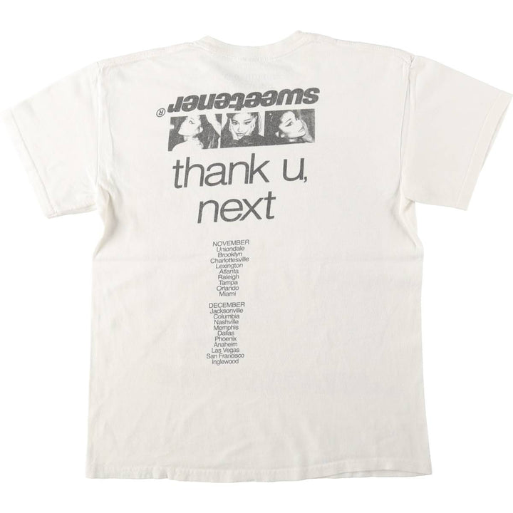 ARIANA GRANDE Ariana Grande Band T-shirt Band T Men's M size cotton white type Vintage Second Hand