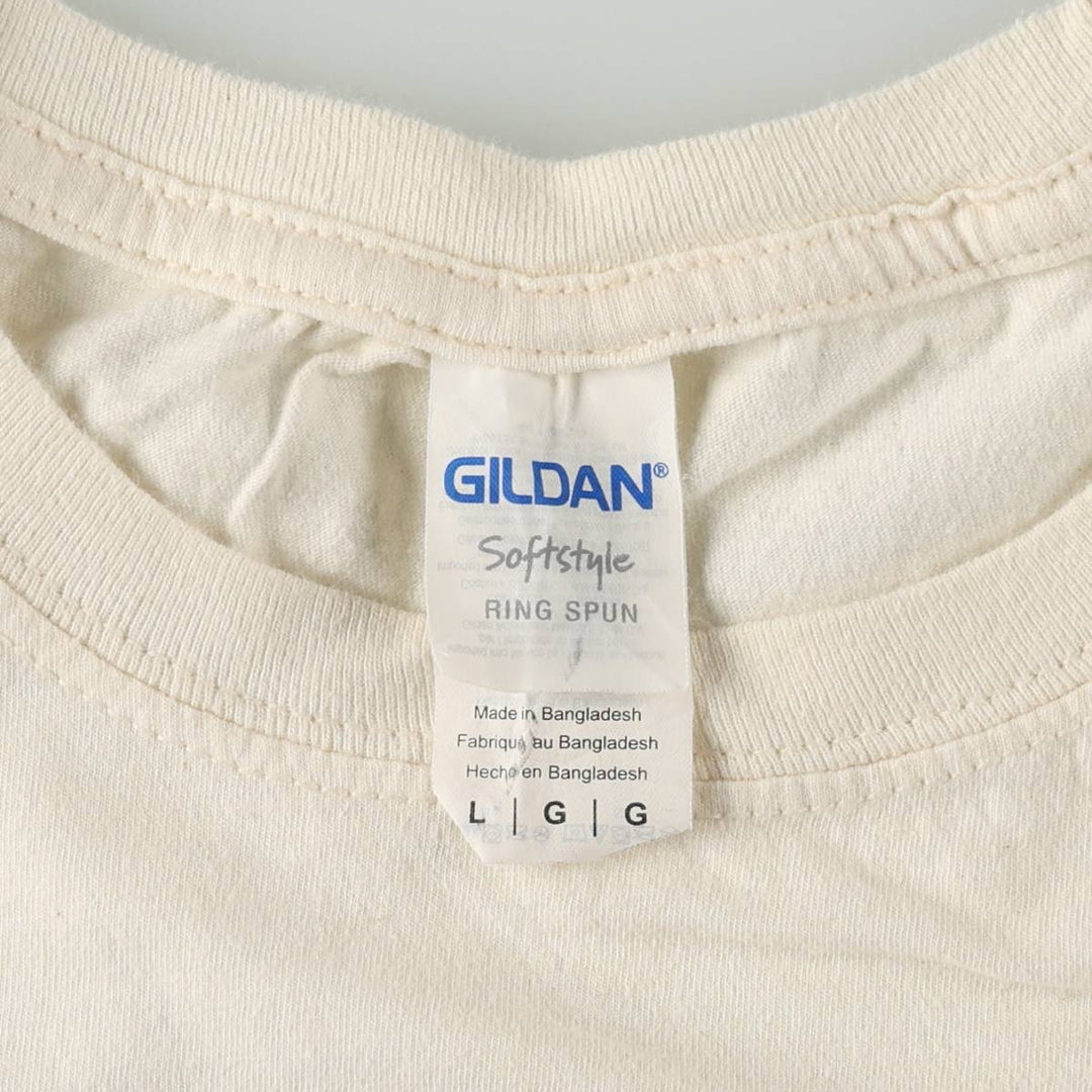 Gildan Def Leppard band t-shirt, men's size L equivalent. cotton white type Vintage Second Hand
