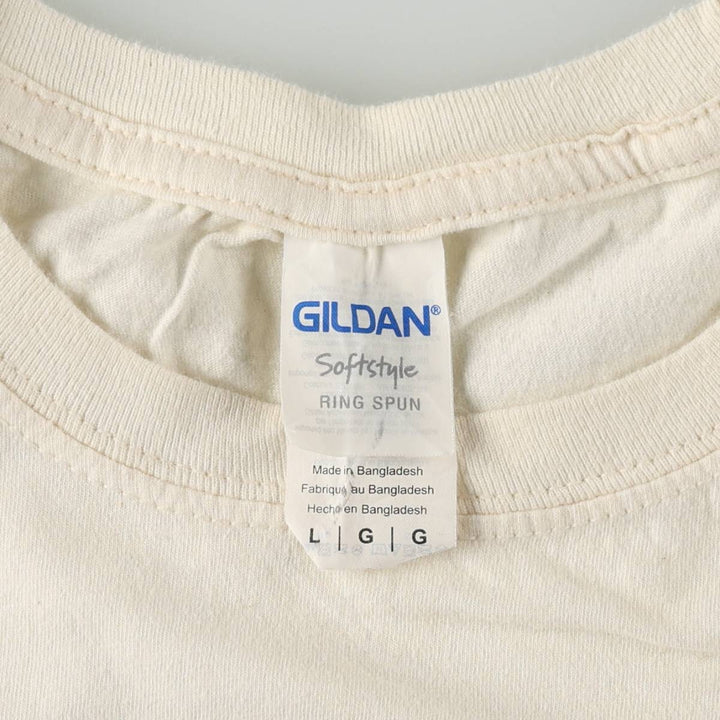 Gildan Def Leppard band t-shirt, men's size L equivalent. cotton white type Vintage Second Hand