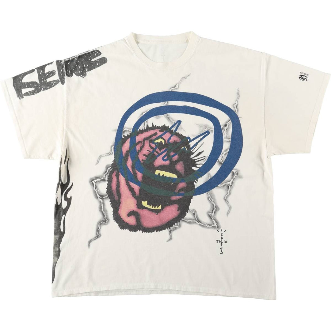 Cactus Jack Travis Scott Rap T-Shirt (Men's XL equivalent) cotton white type Vintage Second Hand