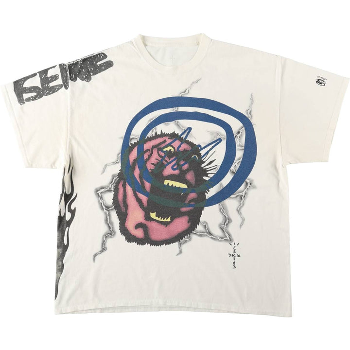 Cactus Jack Travis Scott Rap T-Shirt (Men's XL equivalent) cotton white type Vintage Second Hand