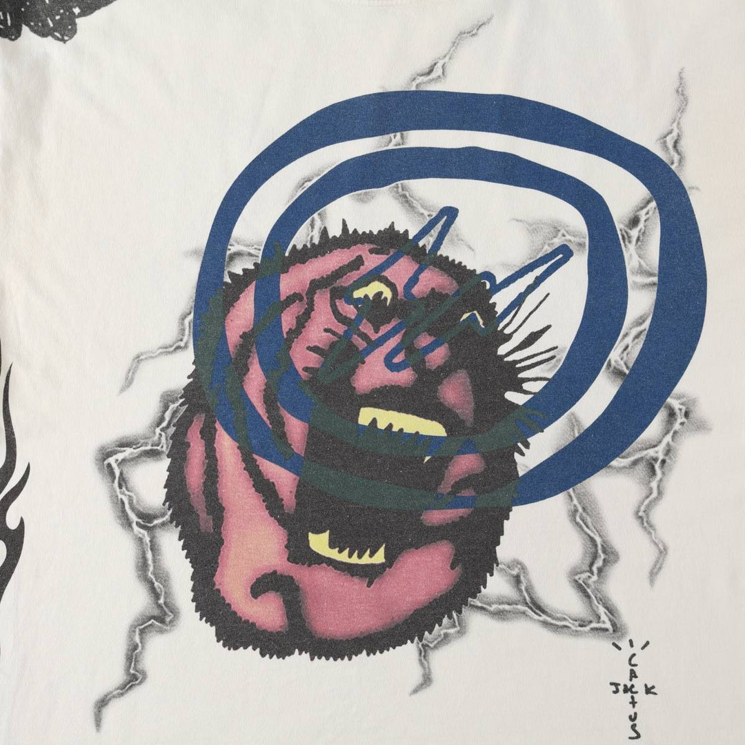 Cactus Jack Travis Scott Rap T-Shirt (Men's XL equivalent) cotton white type Vintage Second Hand
