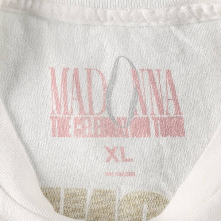 MADONNA Band T-shirt, Men's XL equivalent. unclear white type Vintage Second Hand
