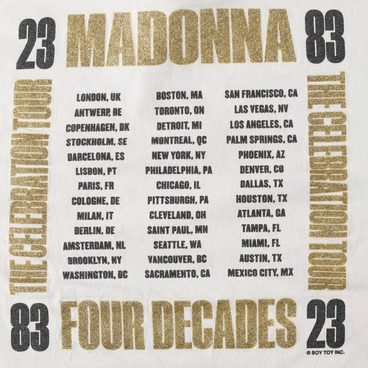 MADONNA Band T-shirt, Men's XL equivalent. unclear white type Vintage Second Hand