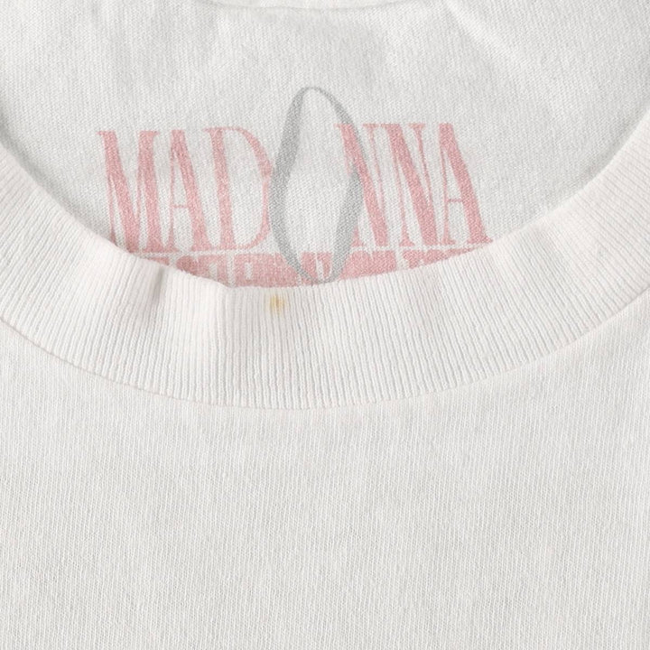 MADONNA Band T-shirt, Men's XL equivalent. unclear white type Vintage Second Hand