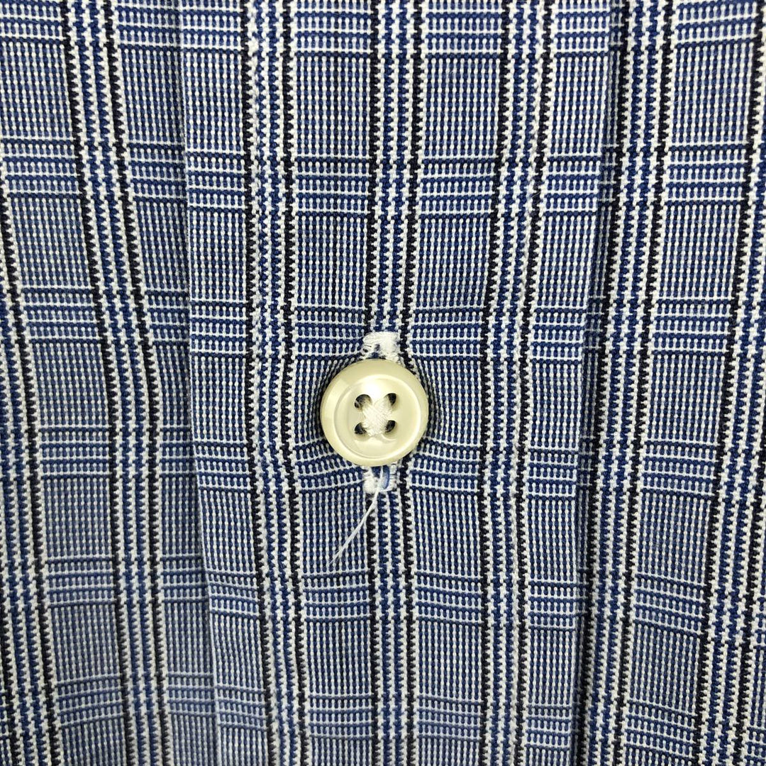 Ralph Lauren long sleeve button down check shirt, men's XL size cotton blue type Vintage Second Hand
