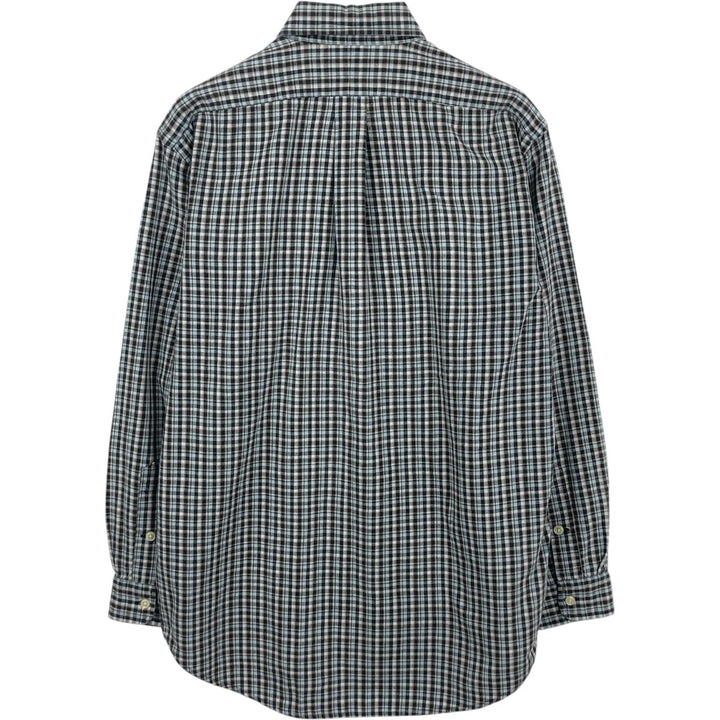 Ralph Lauren BLAKE Long-Sleeve Button-Down Check Shirt, Men's Size S (approx.) cotton brown type Vintage Second Hand