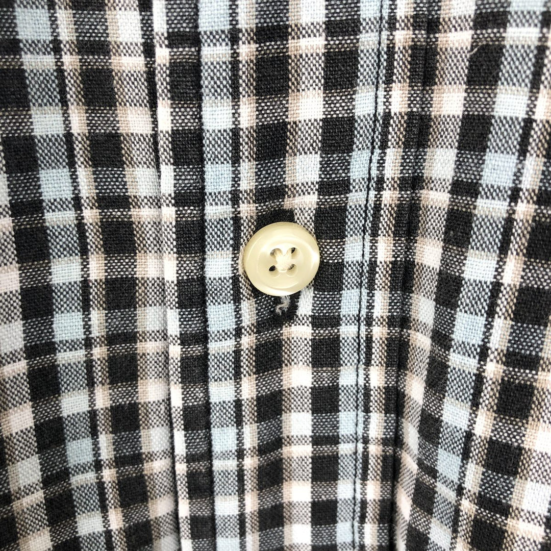 Ralph Lauren BLAKE Long-Sleeve Button-Down Check Shirt, Men's Size S (approx.) cotton brown type Vintage Second Hand