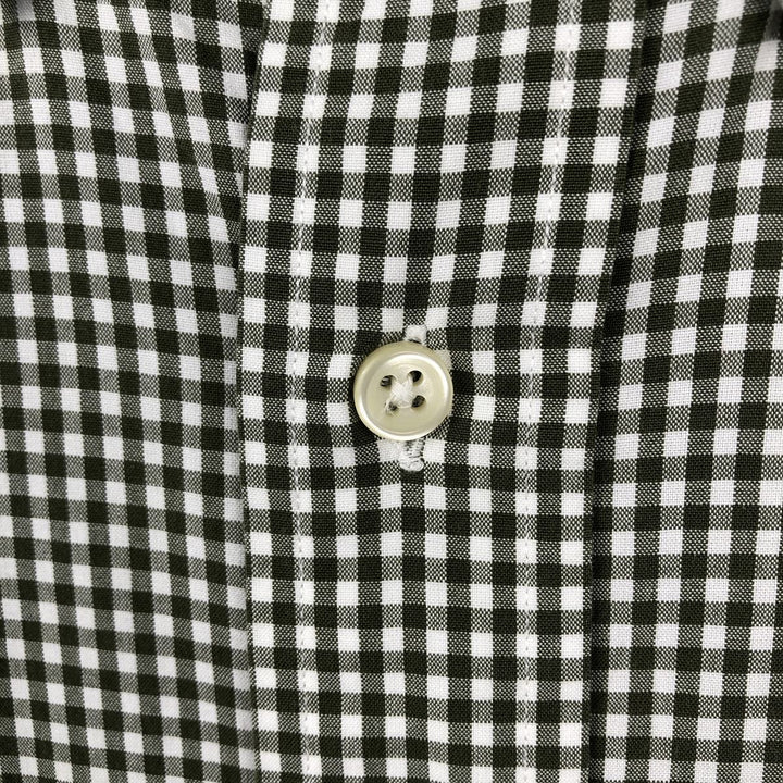 Ralph Lauren CUSTOM FIT Gingham Check Long Sleeve Button Down Check Shirt Men's XL cotton Khaki type Vintage Second Hand