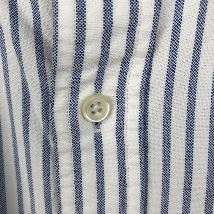 Ralph Lauren CUSTOM FIT long sleeve button down striped shirt men's size L cotton blue type Vintage Second Hand