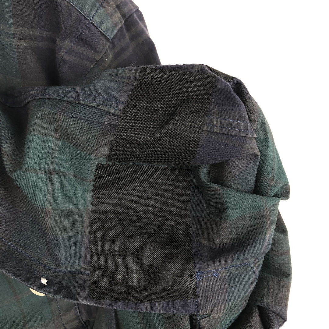 Ralph Lauren long sleeve button down check shirt, men's size L cotton dark green Vintage Second Hand