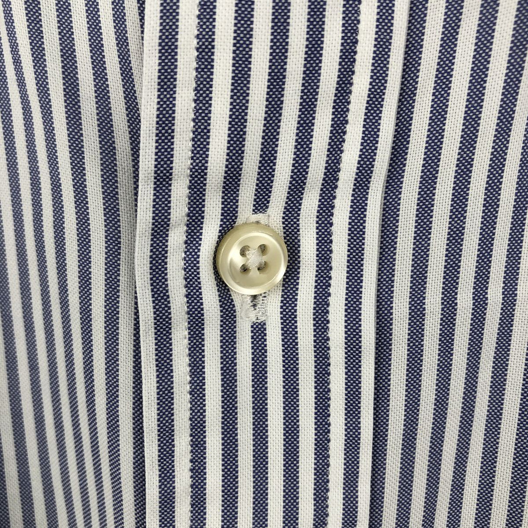 Ralph Lauren Classic Fit Long Sleeve Button Down Striped Shirt, Men's Size L cotton blue type Vintage Second Hand