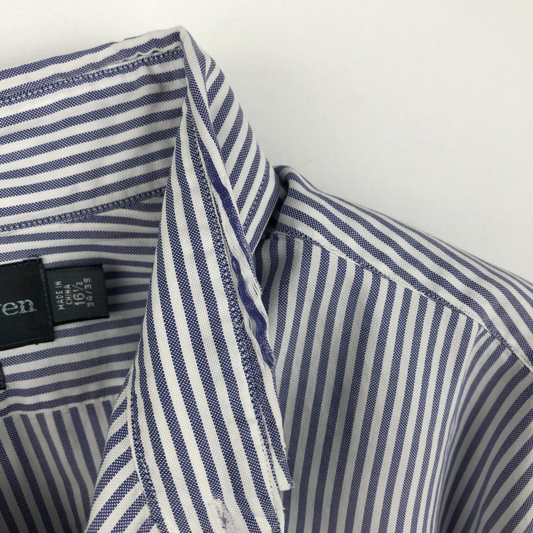 Ralph Lauren Classic Fit Long Sleeve Button Down Striped Shirt, Men's Size L cotton blue type Vintage Second Hand