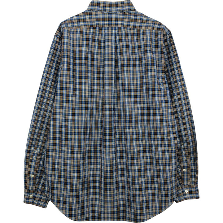 Ralph Lauren Classic Fit Long Sleeve Button Down Check Shirt, Men's Size L cotton blue type Vintage Second Hand