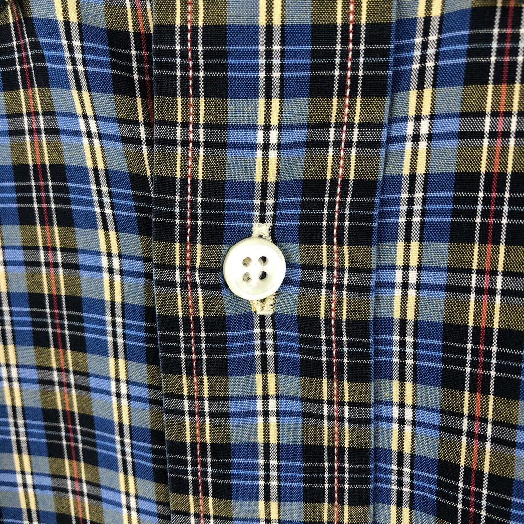 Ralph Lauren Classic Fit Long Sleeve Button Down Check Shirt, Men's Size L cotton blue type Vintage Second Hand