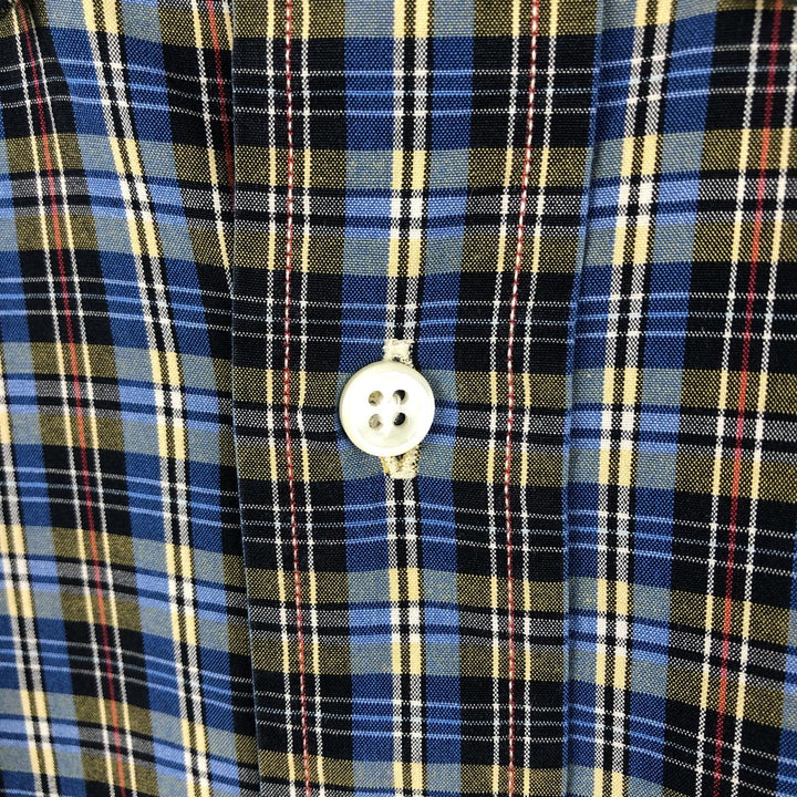 Ralph Lauren Classic Fit Long Sleeve Button Down Check Shirt, Men's Size L cotton blue type Vintage Second Hand