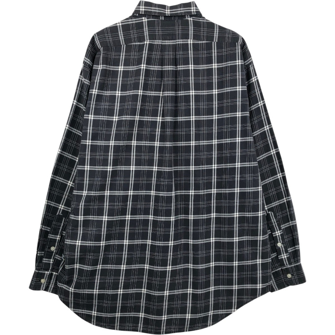 Ralph Lauren RALPH LAUREN GOLF BLAKE long-sleeved button-down check shirt, men's size L cotton Charcoal Vintage Second Hand
