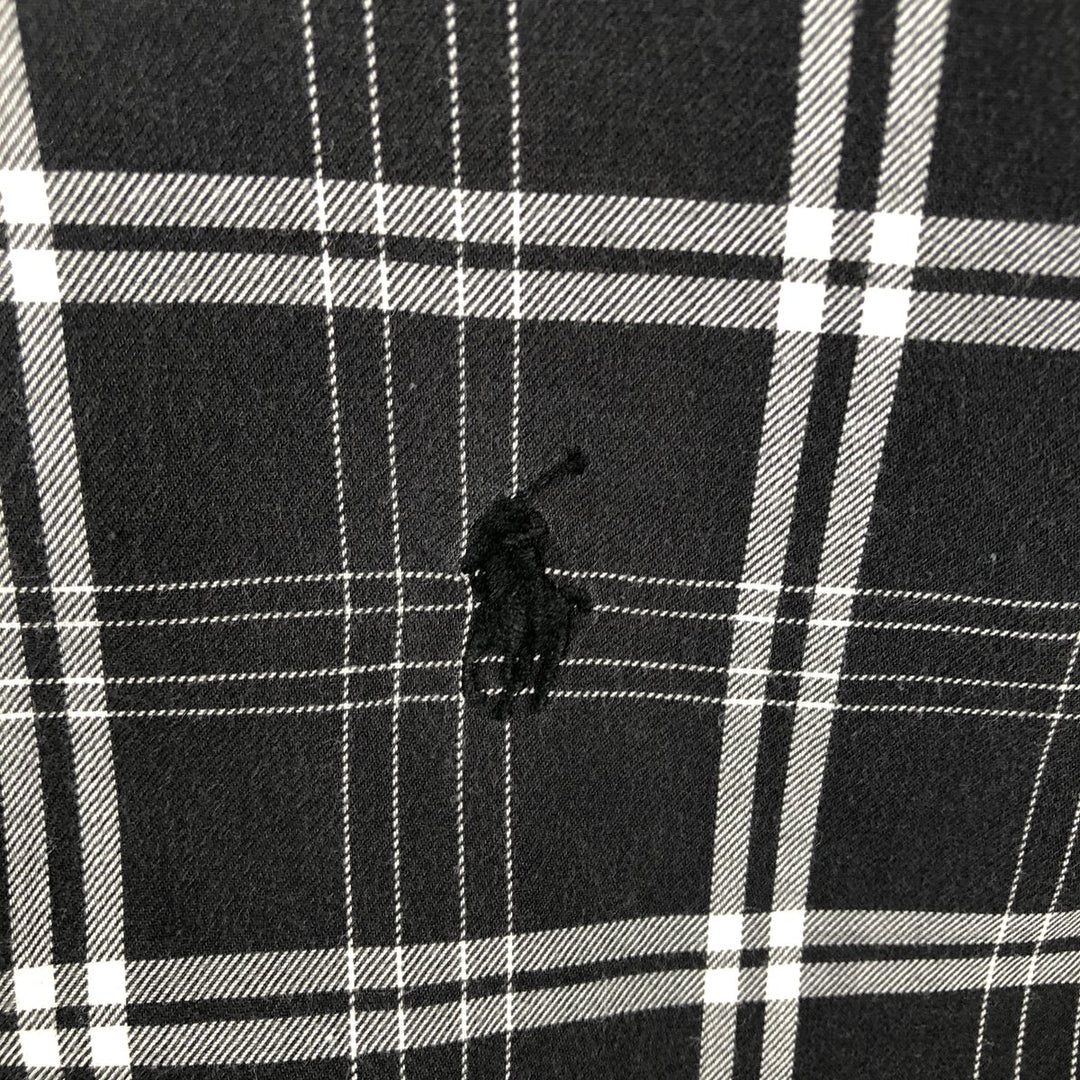 Ralph Lauren RALPH LAUREN GOLF BLAKE long-sleeved button-down check shirt, men's size L cotton Charcoal Vintage Second Hand