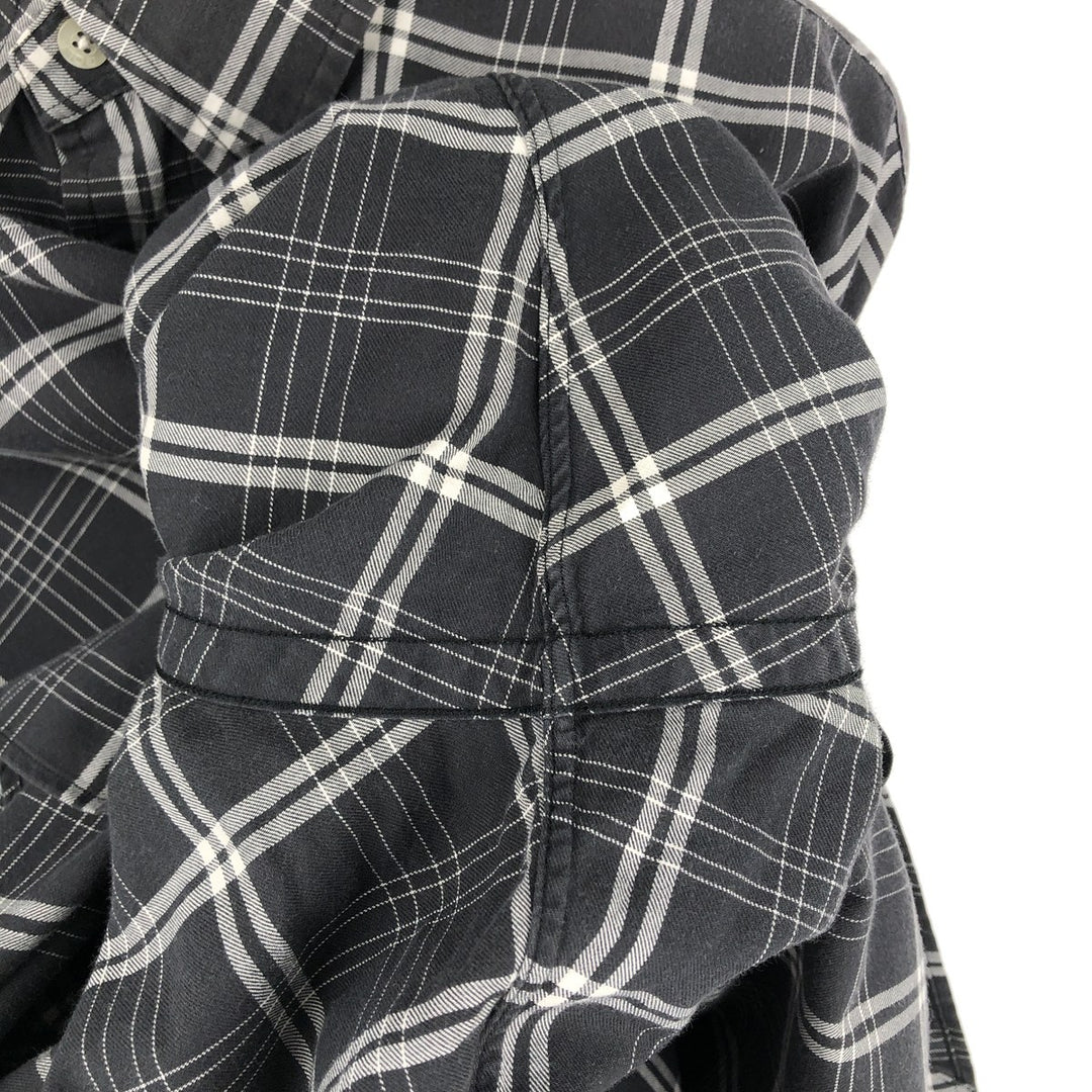 Ralph Lauren RALPH LAUREN GOLF BLAKE long-sleeved button-down check shirt, men's size L cotton Charcoal Vintage Second Hand