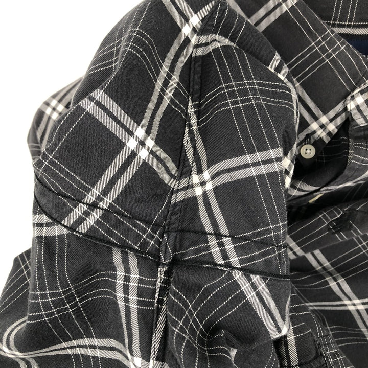 Ralph Lauren RALPH LAUREN GOLF BLAKE long-sleeved button-down check shirt, men's size L cotton Charcoal Vintage Second Hand