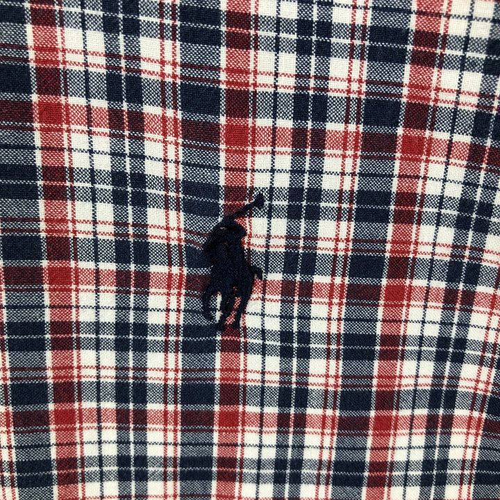 Ralph Lauren RALPH LAUREN SPORT Long-Sleeve Button-Down Check Shirt, Men's Size L (approx.) cotton red type Vintage Second Hand