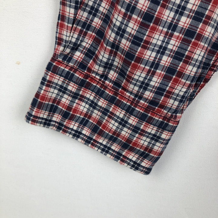 Ralph Lauren RALPH LAUREN SPORT Long-Sleeve Button-Down Check Shirt, Men's Size L (approx.) cotton red type Vintage Second Hand