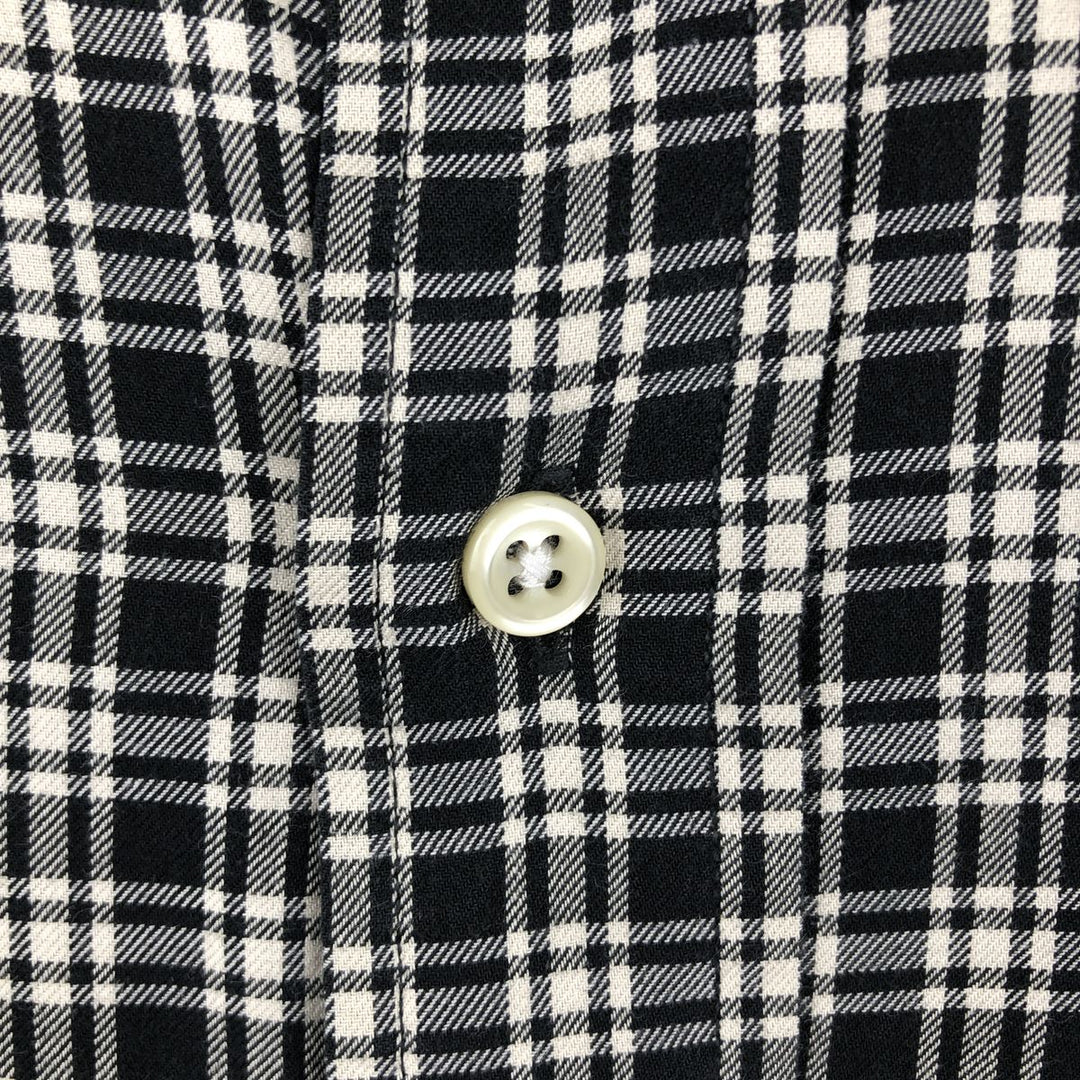 Ralph Lauren POLO by Ralph Lauren ESTATE SPORT wide collar long-sleeve check shirt, men's size L (approx.) cotton Beige type Vintage Second Hand