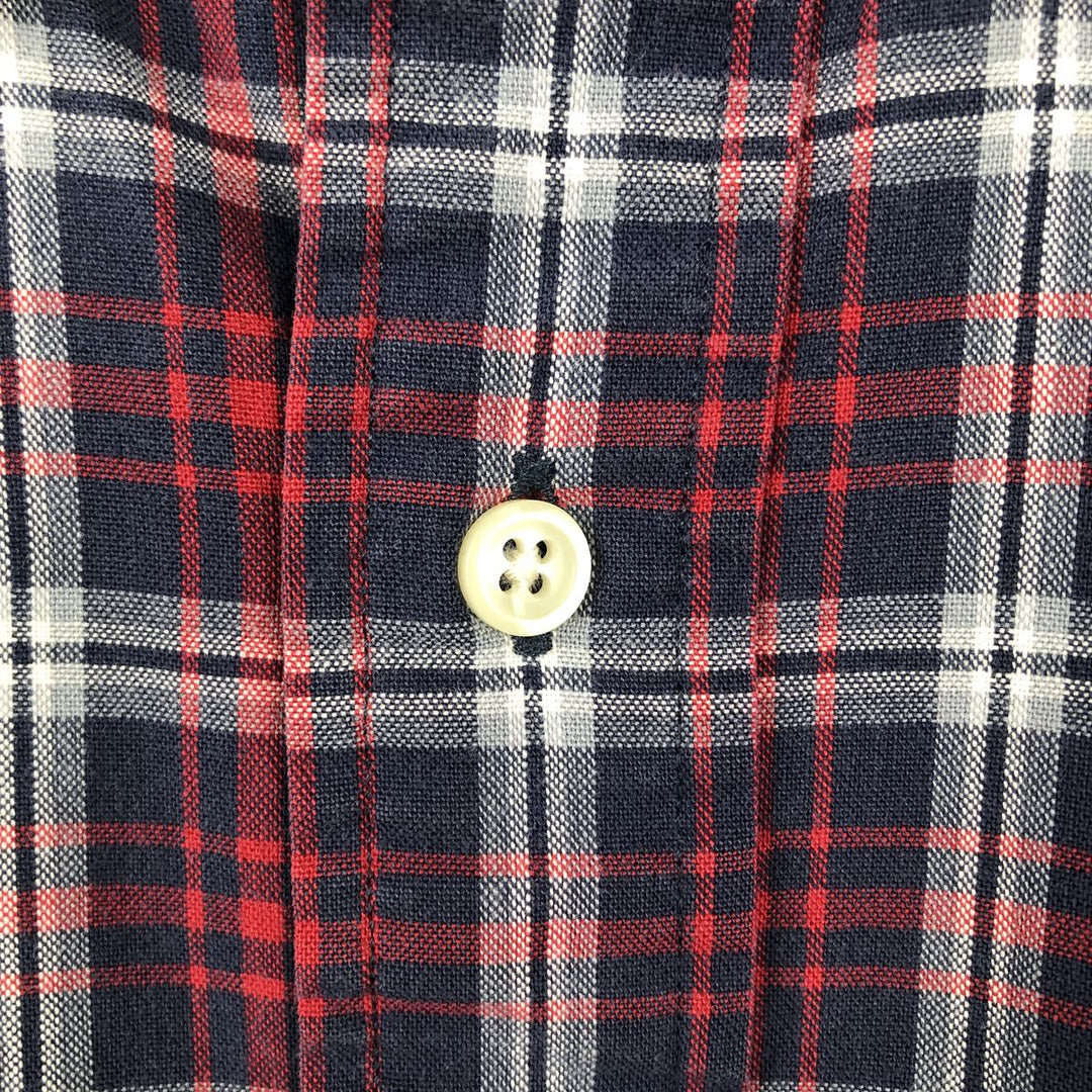 Ralph Lauren MOORE Long-Sleeve Button-Down Check Shirt, Men's Size XL (approx.) cotton red type Vintage Second Hand