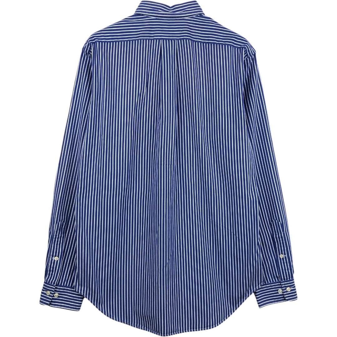 Ralph Lauren Classic Fit Long Sleeve Button Down Striped Shirt Men's M cotton blue type Vintage Second Hand