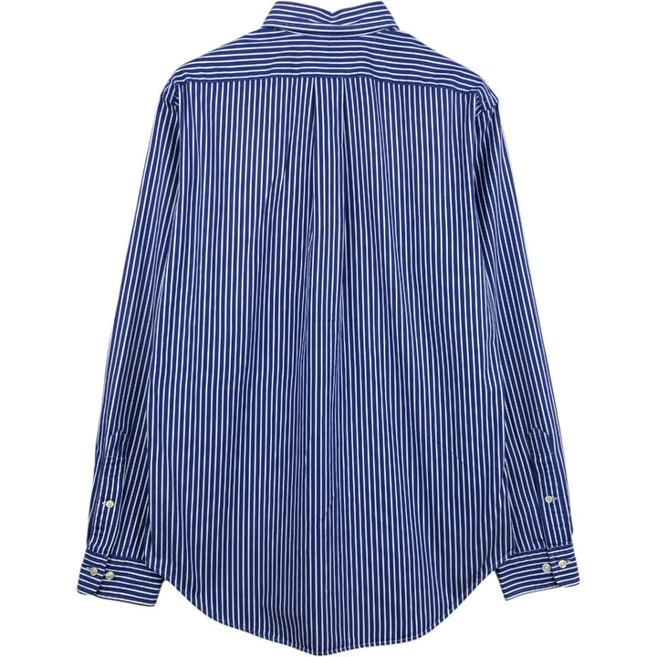Ralph Lauren Classic Fit Long Sleeve Button Down Striped Shirt Men's M cotton blue type Vintage Second Hand