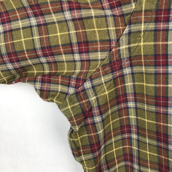 Ralph Lauren Classic Fit Long Sleeve Button Down Check Shirt Men's M cotton Khaki type Vintage Second Hand