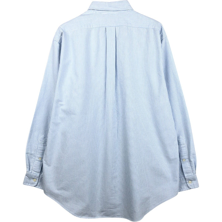 Ralph Lauren Classic Fit Long Sleeve Button Down Striped Shirt Men's Size L cotton Blue type light blue Vintage Second Hand