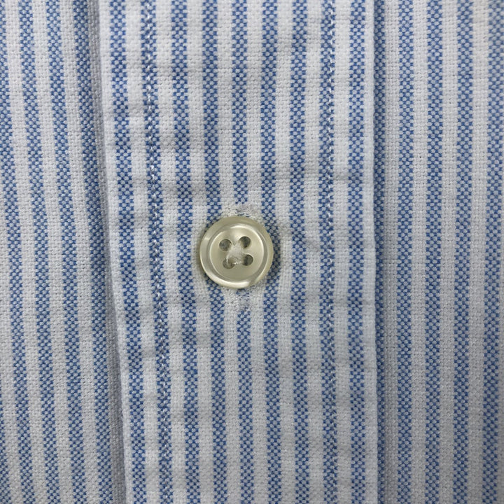 Ralph Lauren Classic Fit Long Sleeve Button Down Striped Shirt Men's Size L cotton Blue type light blue Vintage Second Hand