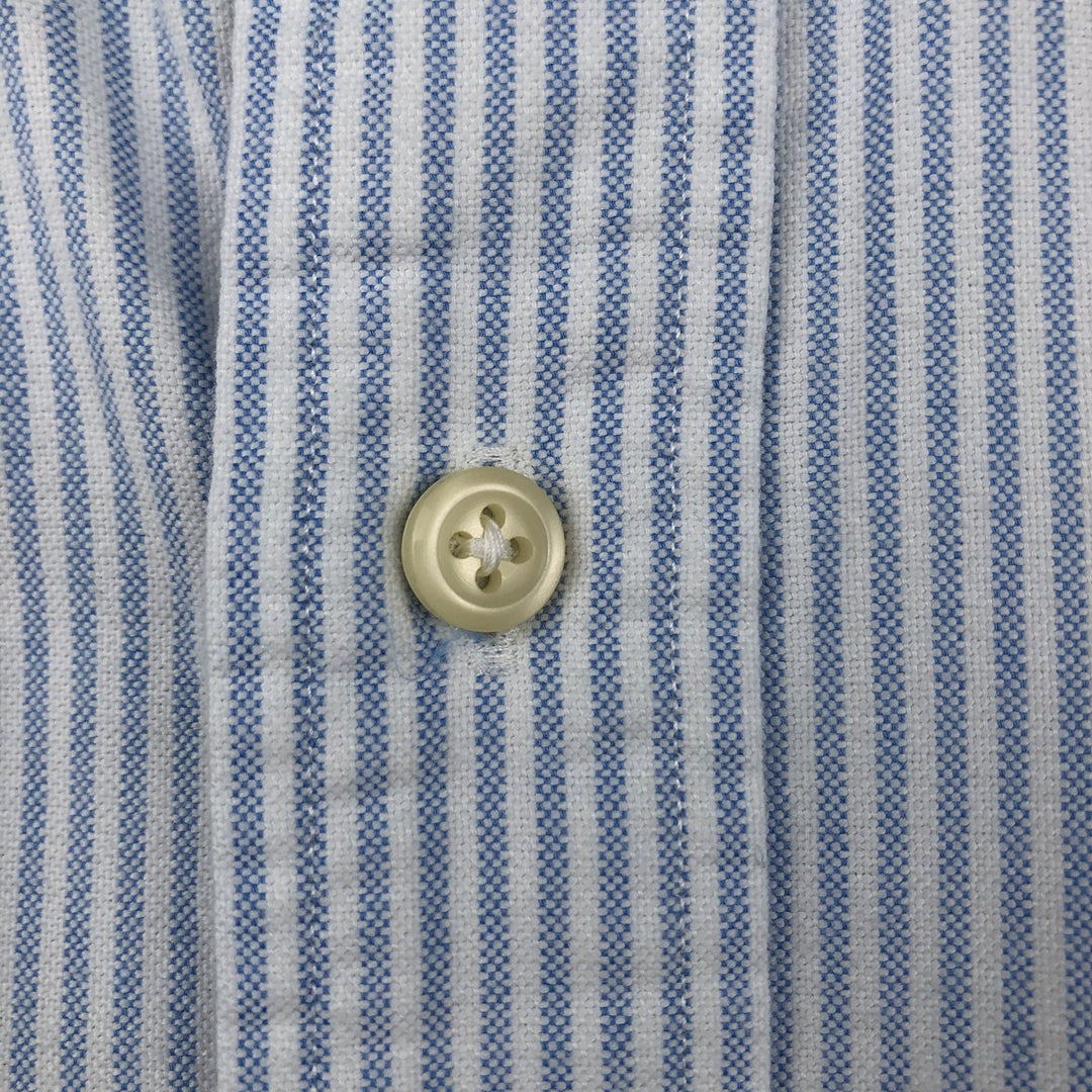 Ralph Lauren Classic Fit Long Sleeve Button Down Striped Shirt Men's Size L cotton Blue type light blue Vintage Second Hand
