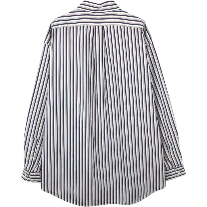 Ralph Lauren BLAKE long sleeve button-down striped shirt, men's size XL cotton navy blue type Vintage Second Hand
