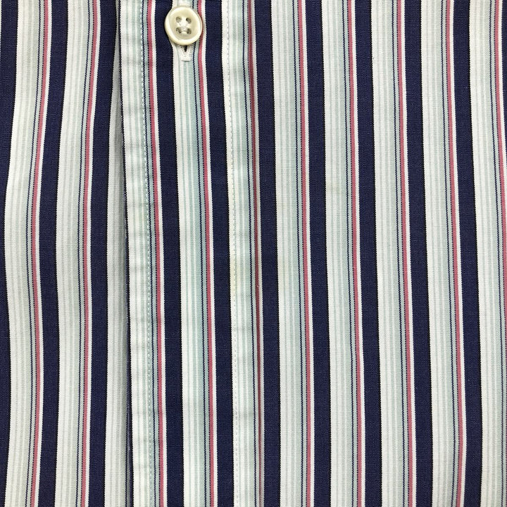 Ralph Lauren BLAKE long sleeve button-down striped shirt, men's size XL cotton navy blue type Vintage Second Hand