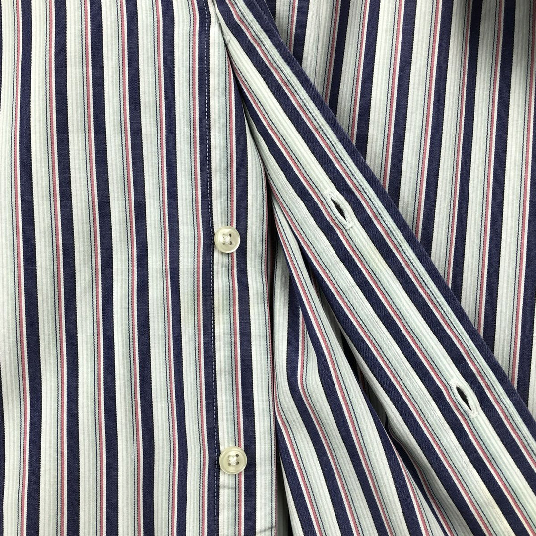 Ralph Lauren BLAKE long sleeve button-down striped shirt, men's size XL cotton navy blue type Vintage Second Hand