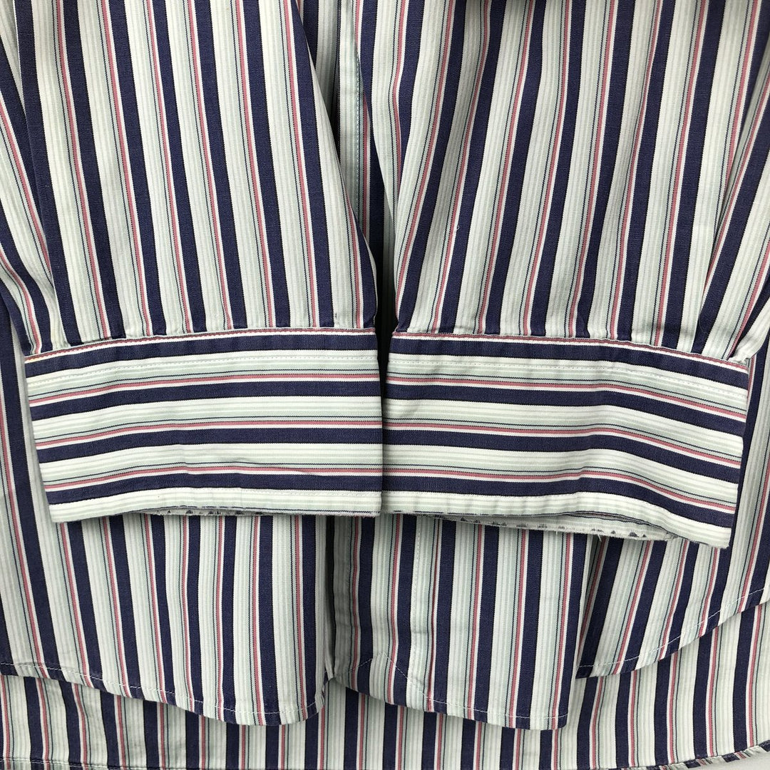Ralph Lauren BLAKE long sleeve button-down striped shirt, men's size XL cotton navy blue type Vintage Second Hand