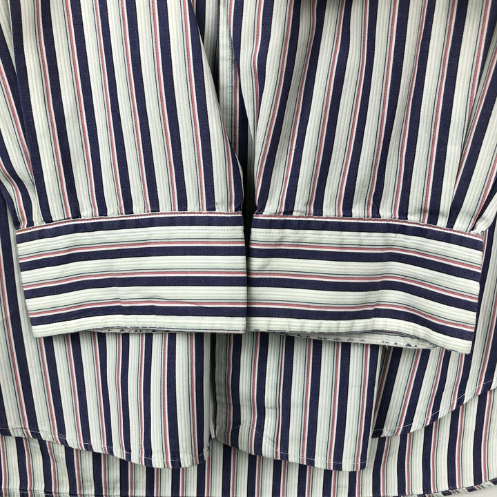 Ralph Lauren BLAKE long sleeve button-down striped shirt, men's size XL cotton navy blue type Vintage Second Hand