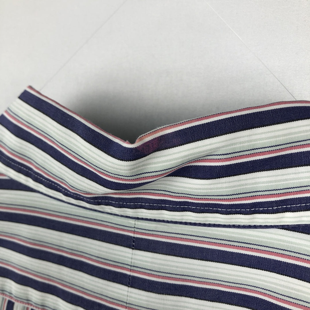 Ralph Lauren BLAKE long sleeve button-down striped shirt, men's size XL cotton navy blue type Vintage Second Hand