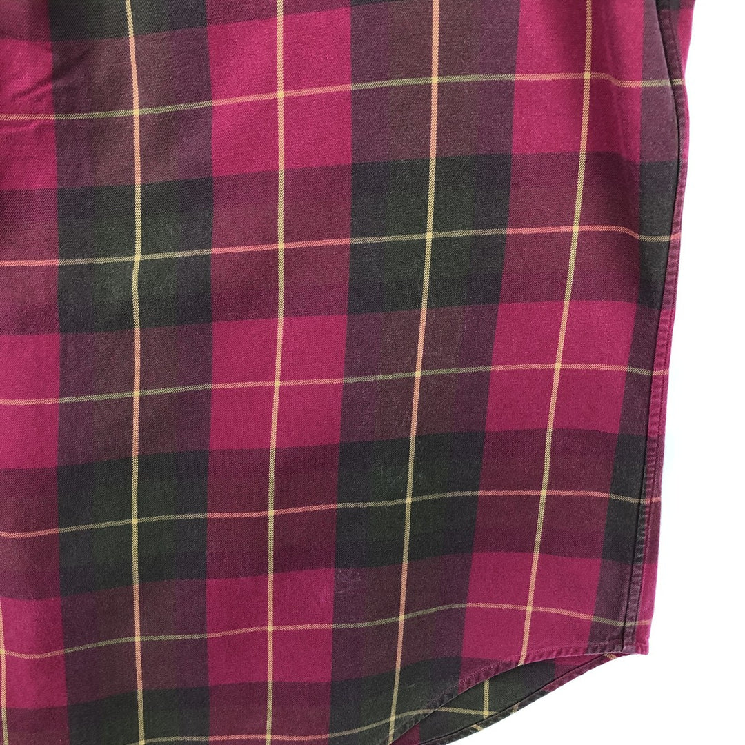 Ralph Lauren Classic Fit Long Sleeve Button Down Check Shirt Men's Size L cotton red type Vintage Second Hand