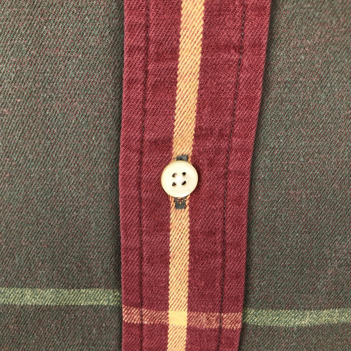 Ralph Lauren POLO by Ralph Lauren Long Sleeve Button-Down Check Shirt Men's Size L cotton red type reddish brown Vintage Second Hand