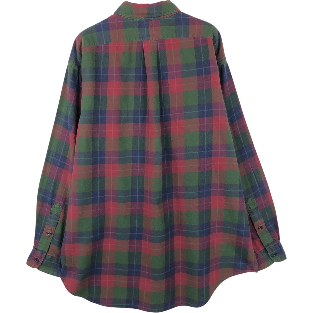 Ralph Lauren BLAKE long sleeve button down check shirt, men's size L cotton red type Vintage Second Hand