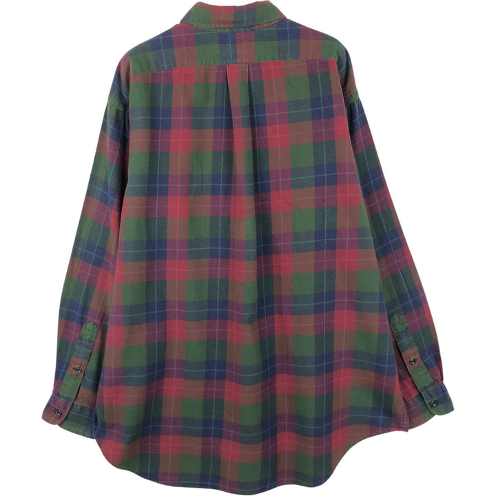 Ralph Lauren BLAKE long sleeve button down check shirt, men's size L cotton red type Vintage Second Hand