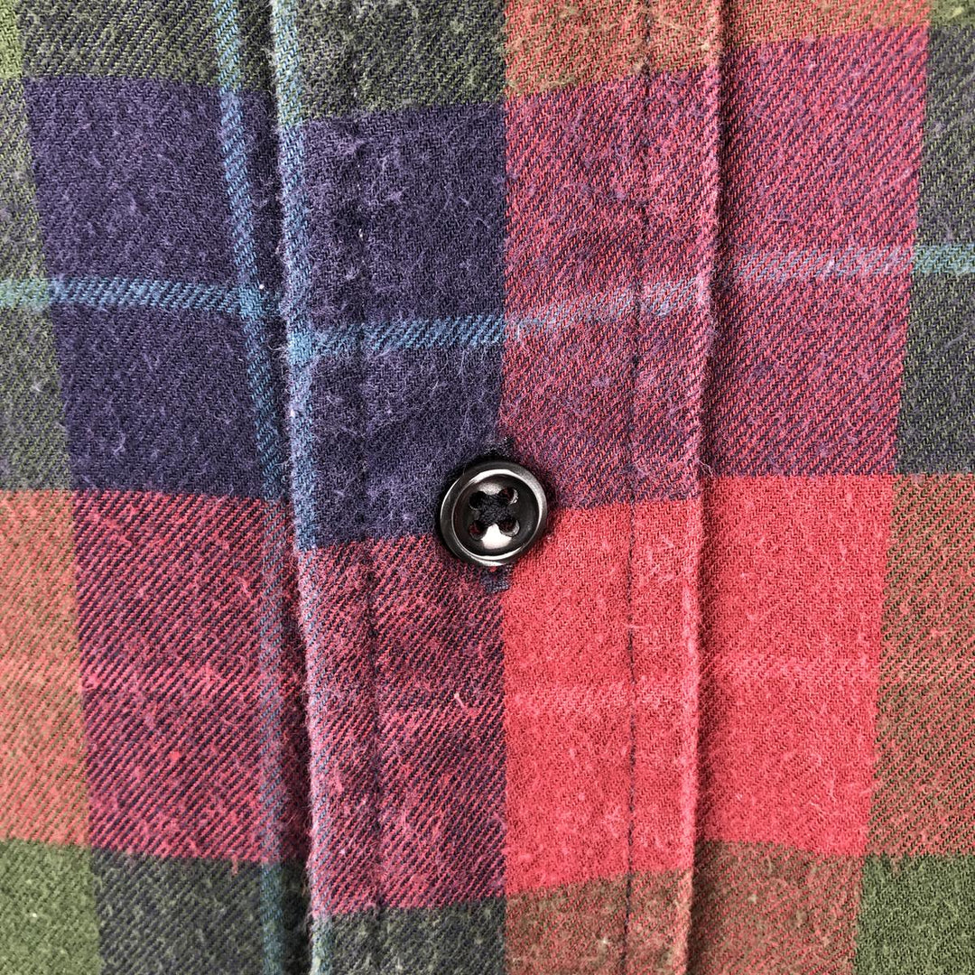 Ralph Lauren BLAKE long sleeve button down check shirt, men's size L cotton red type Vintage Second Hand